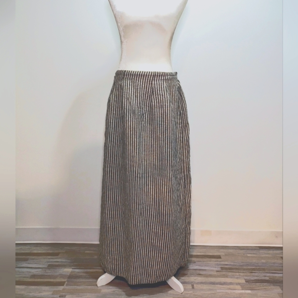 Striped Black and White Maxi Skirt